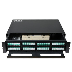 2U144芯抽拉式MPO光纖配線箱