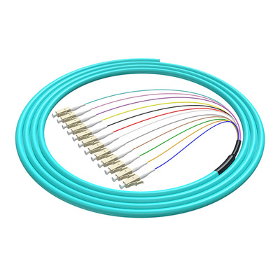 12芯多模萬兆束狀尾纖LC